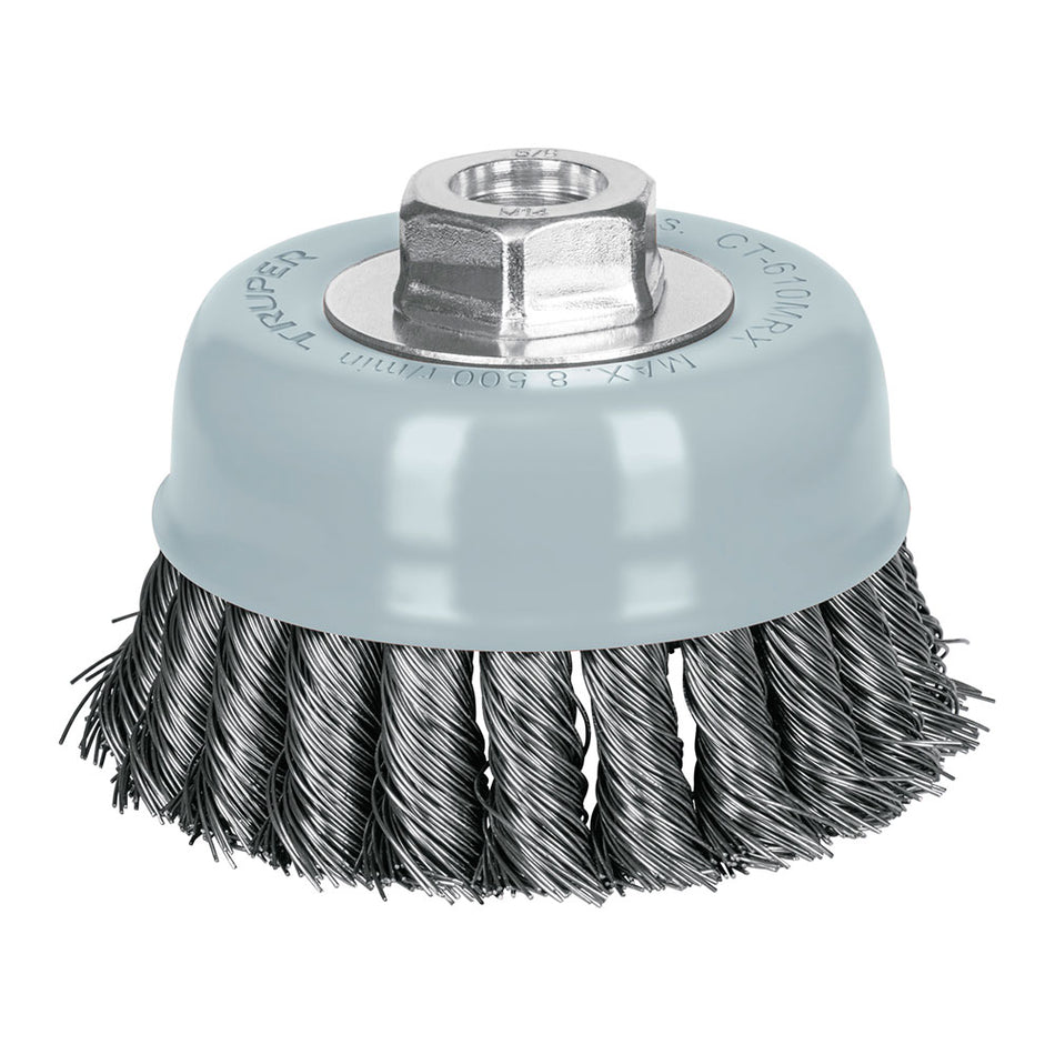 Carda copa 4' alambre trenzado grueso, M