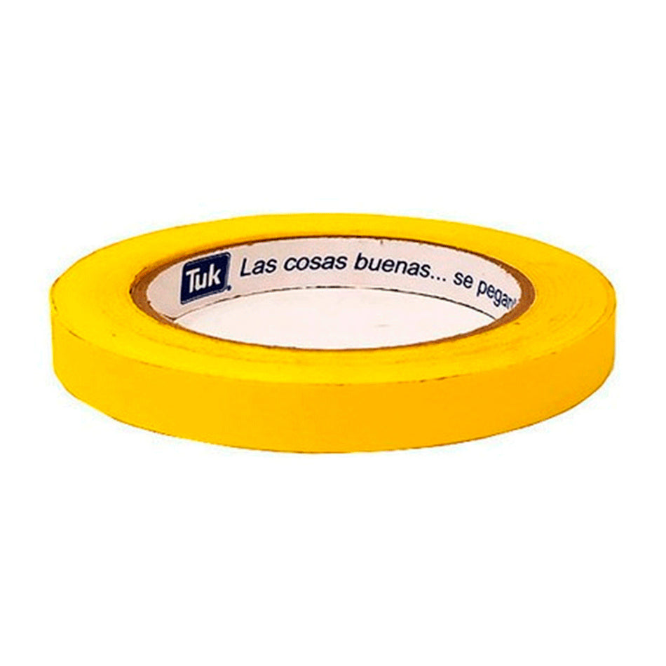 CINTA MASKING COLOR AMARILLA 12mm X 50mt TUK 100509