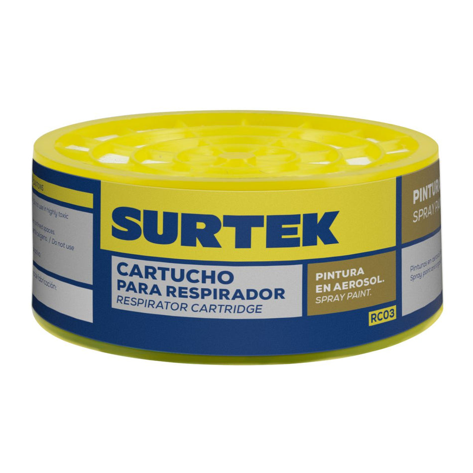 Cartucho para respirador con protección para pintura en aerosol Surtek RC03
