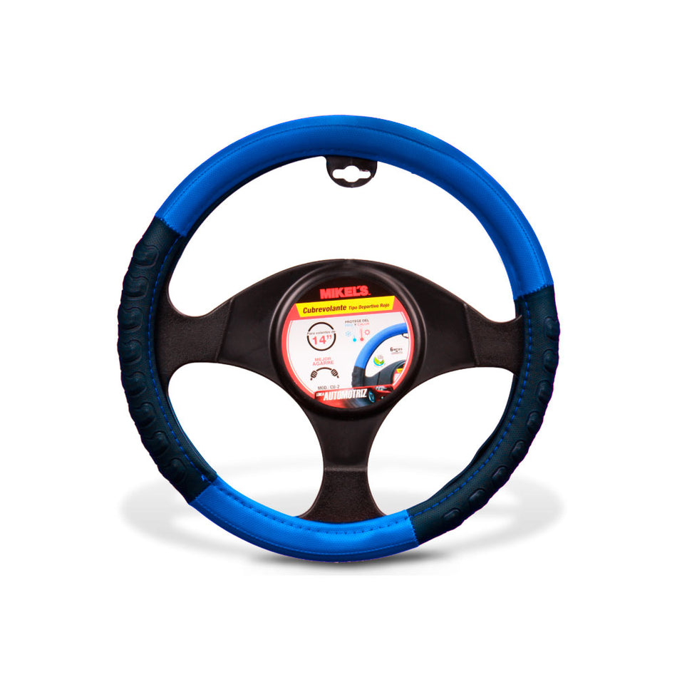 Cubre volante tipo deportivo, color azul MIKELS CU-3