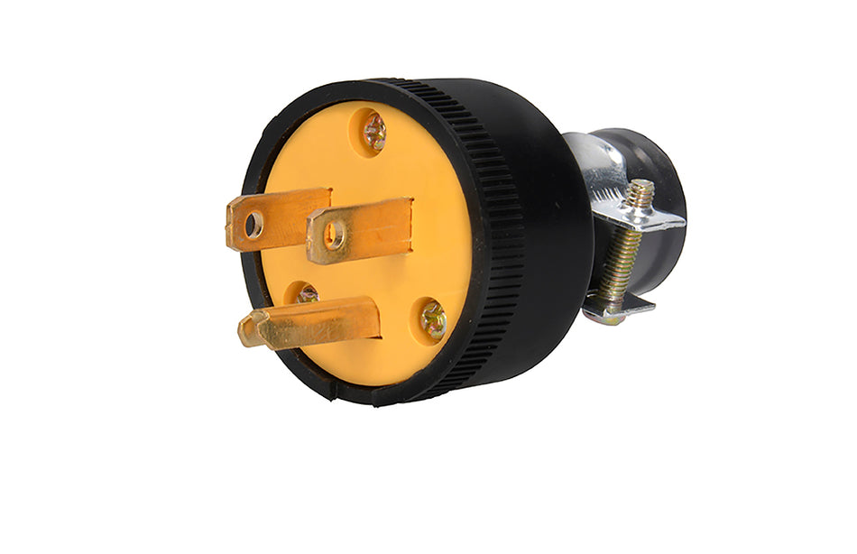 Clavija reforzada aterrizada, color amarillo Surtek CLR02