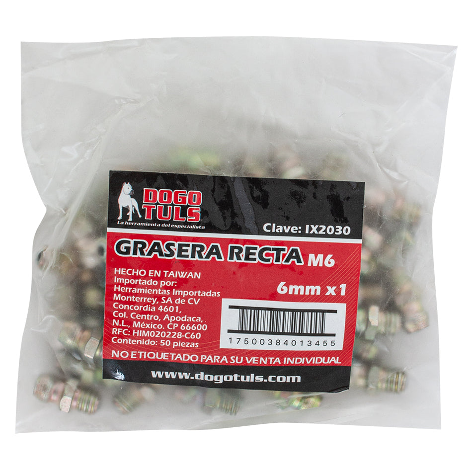 GRASERA RECTA M6 X 1 DOGOTULS IX2030