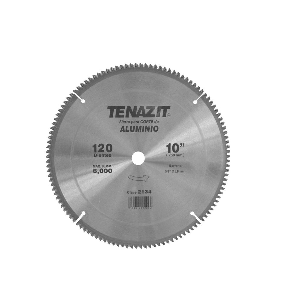 Sierra para corte de aluminio de 250 x 2