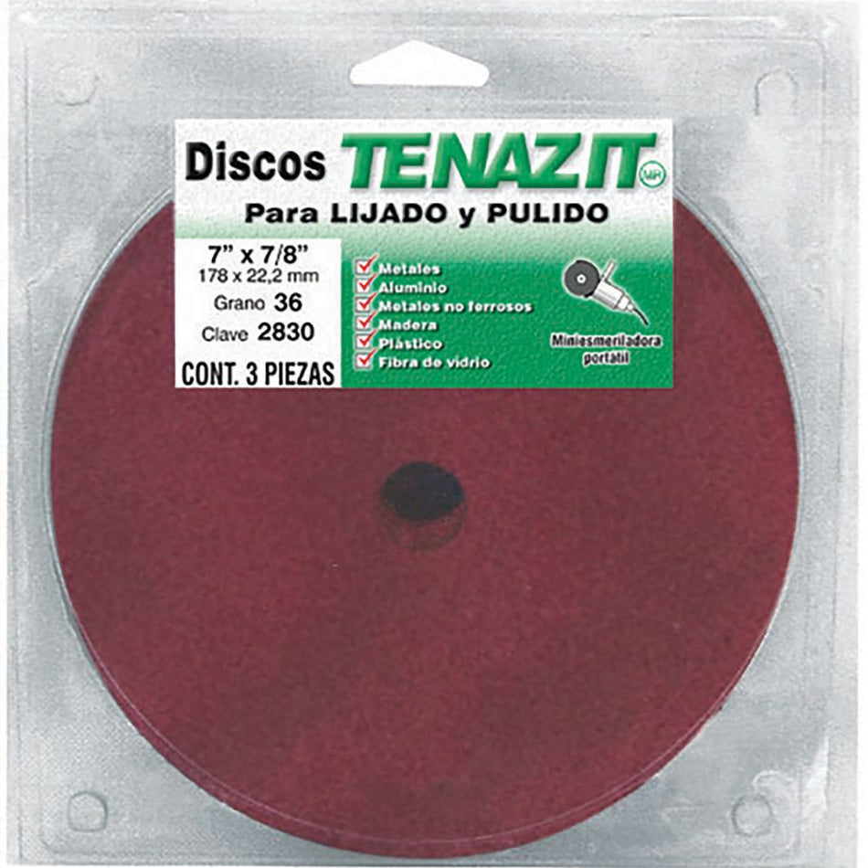 Paquete de fibrodiscos de óxido de alumi