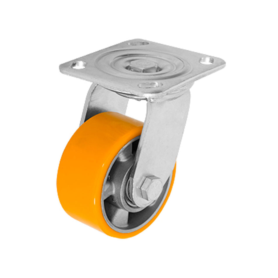 RODAJA ALUMINIO PU NARANJA GIRATORIA 4" DOGOTULS ZF5272