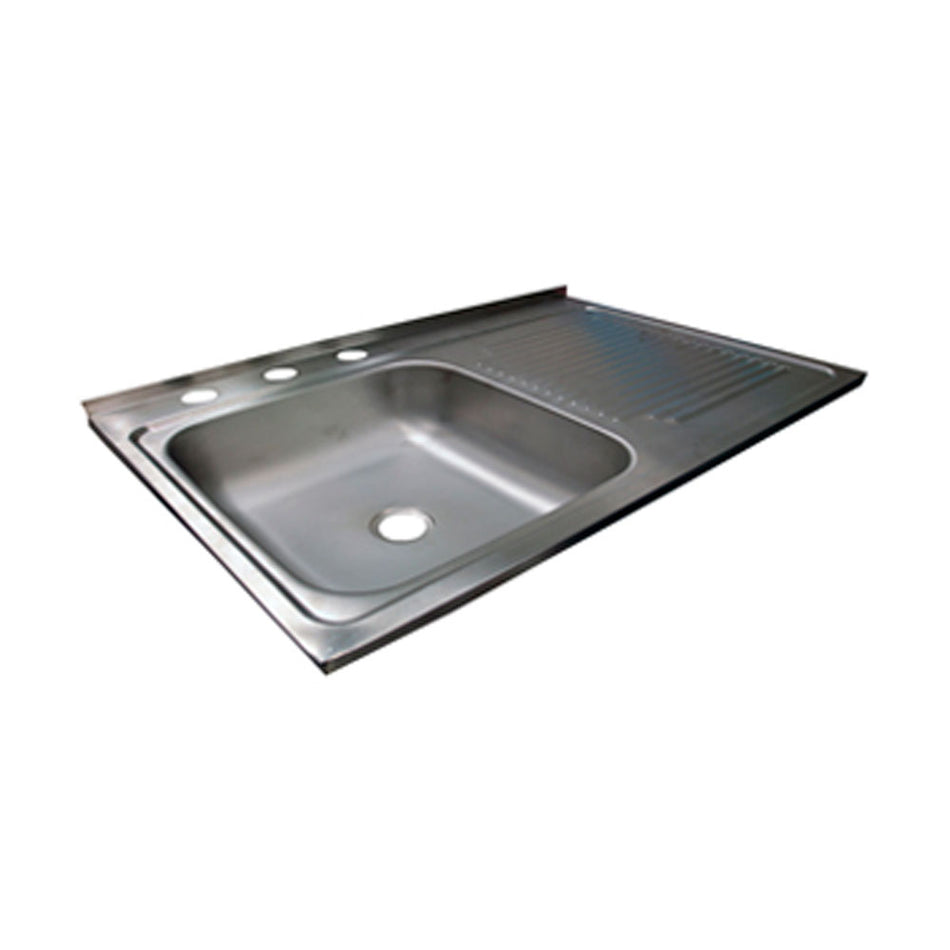 TARJA ACE.INOX ESC.DER 75X45 CM PROF.15C