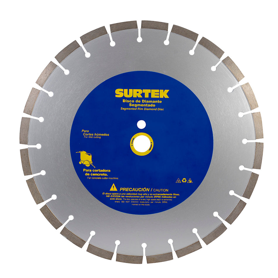 Disco de diamante para cortadora de concreto, 20" Surtek 123476