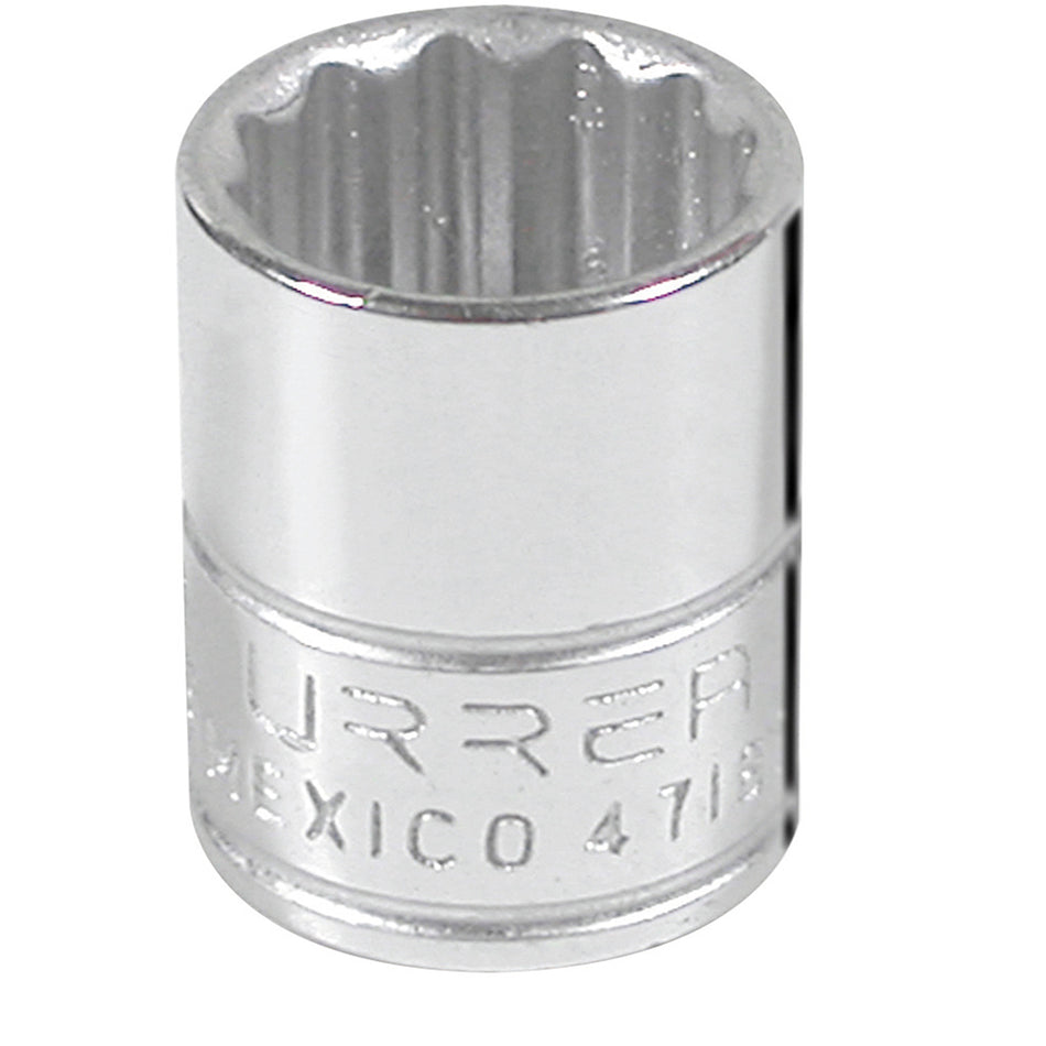 Dado cuadro de 1/4", 12 puntas, en pulgadas, 9/16" Urrea 4718T