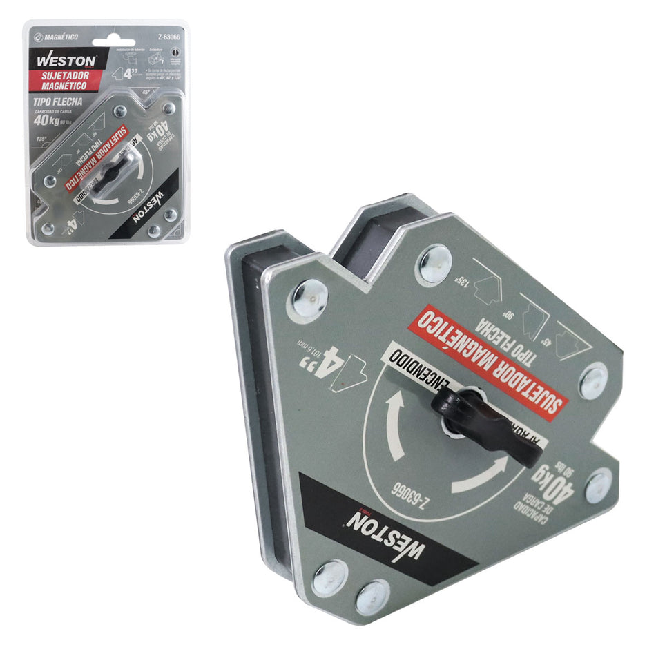 SUJETADOR MAGNETICO TIPO FLECHA P/SOLDAR