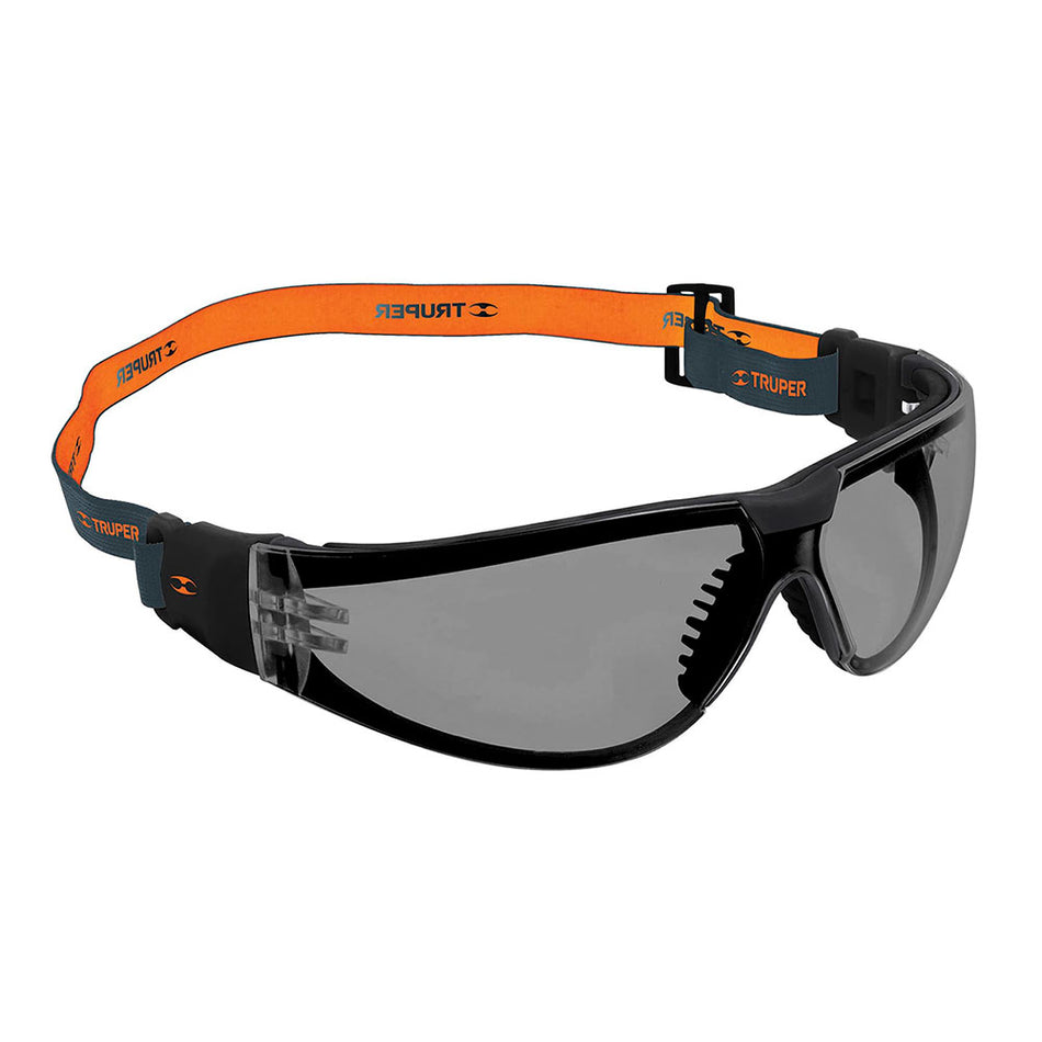 Lentes de seguridad, gris con banda elás