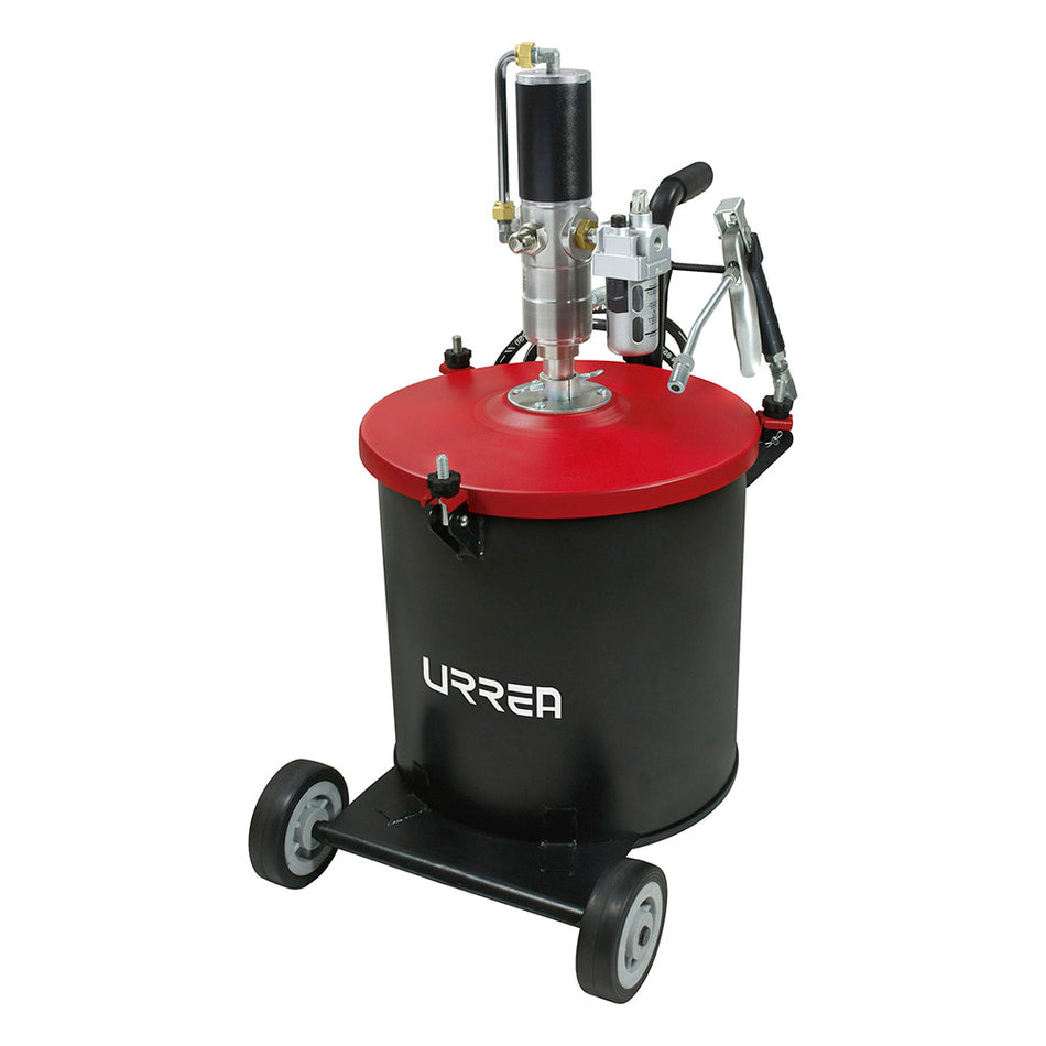 Inyector de grasa con cubeta neumático de 30 kg, 7,500 PSI Urrea 23629