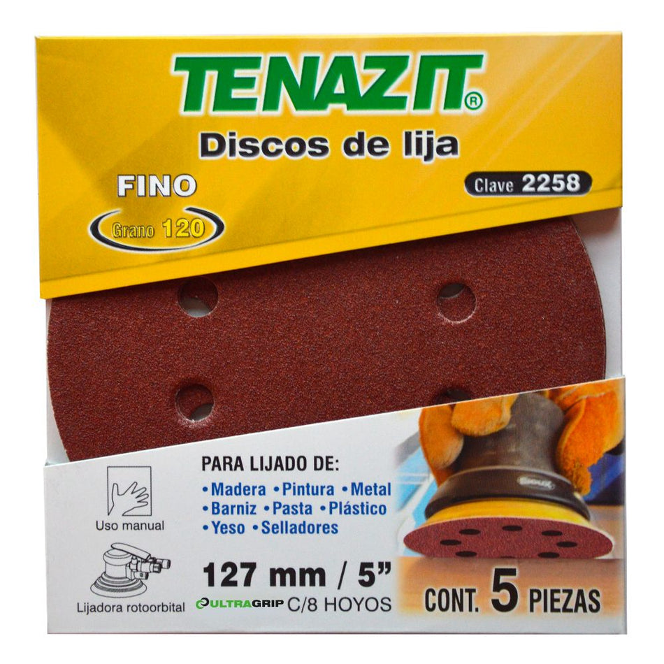 Paquete de 5 discos de lija autoadheribl