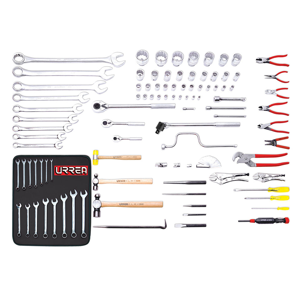 Juego básico industrial para mantenimiento pesado métrico 97 piezas Urrea 98320M