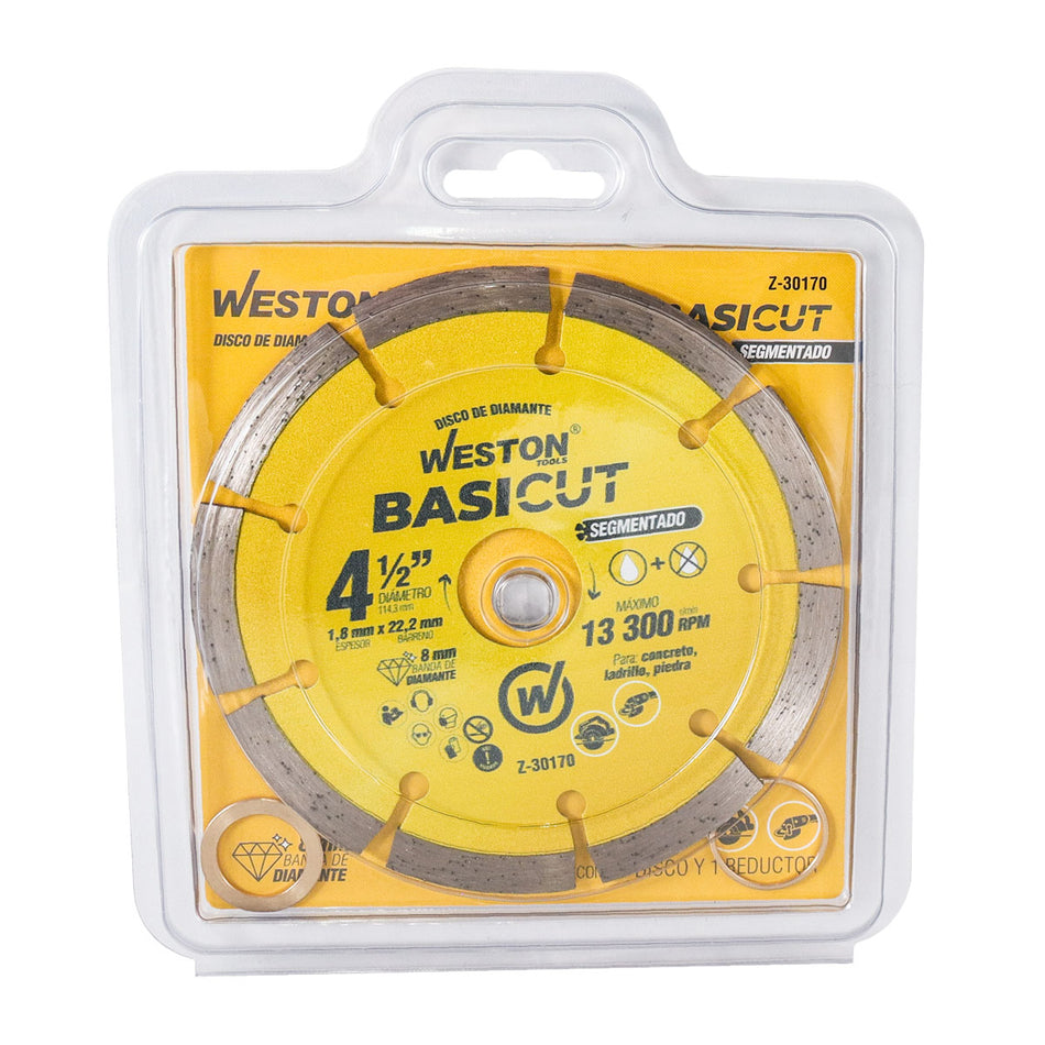DISCO DE DIAMANTE RIN SEGMENTADO 4-1/2"