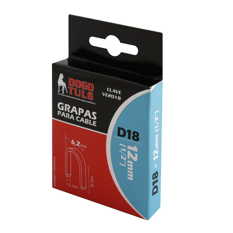 GRAPAS D18 1/2" 12MM (1000 PZAS) DOGOTULS VE2018