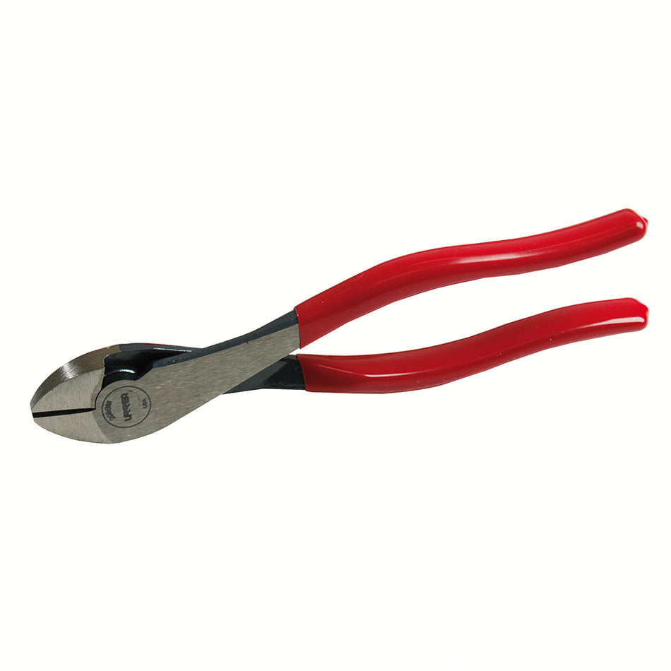 Pinza para electricista con mango rubber grip de 8" corte diagonal alta palanca Urrea 208GM