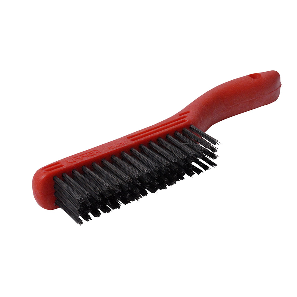 Cepillo de alambre de acero reforzado con 4x16 filas de pinceles con mango Urrea 1885CR