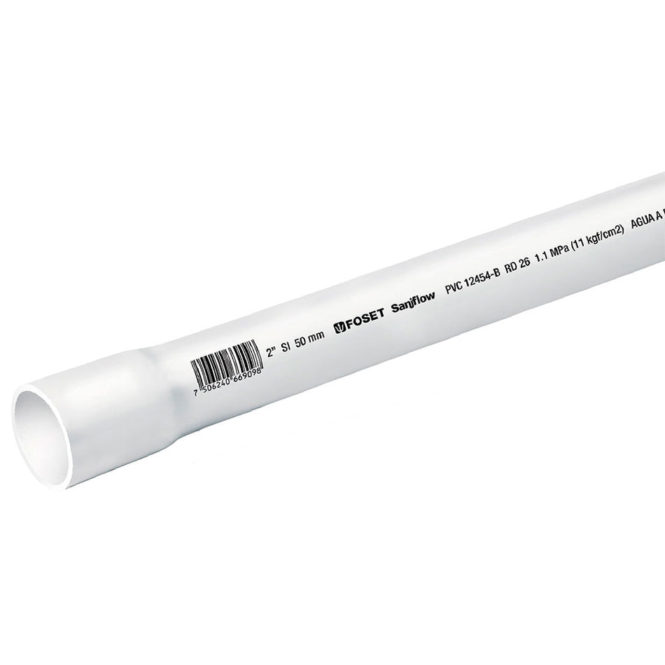 Tubo de 3 m de PVC de 2' hidráulico RD 2
