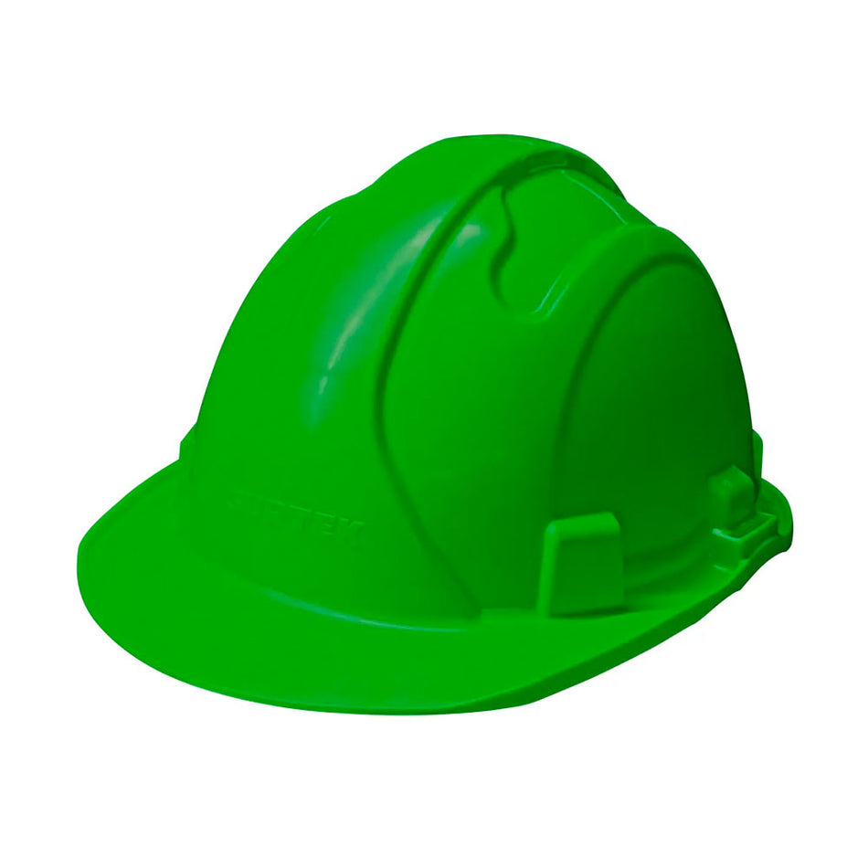 Casco de seguridad con ajuste de intervalos de 4 puntos, color verde Surtek CASV