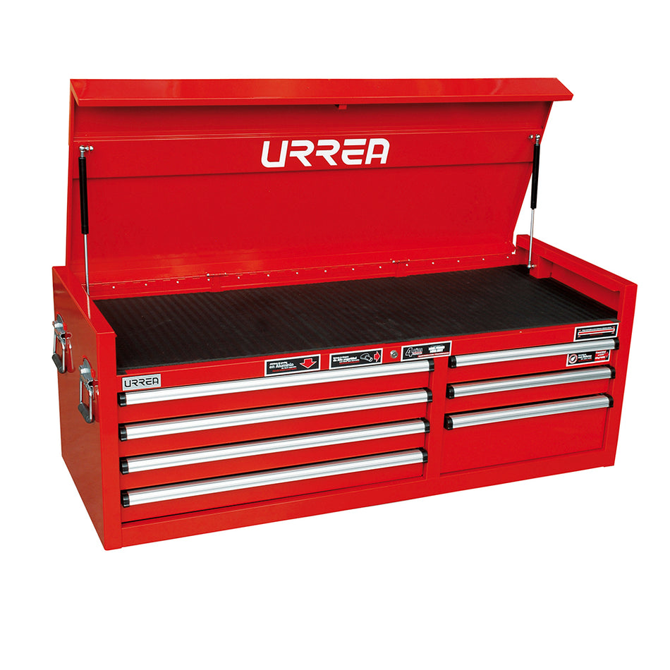 Gabinete superior 7 gavetas color rojo serie M 56" Urrea M56S7