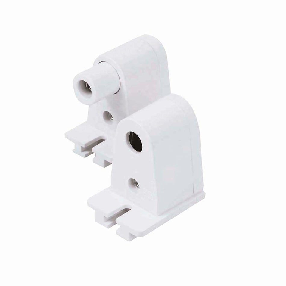 Portalámpara compacta Slim Line con terminales de presión, 2  piezas, color blanco Surtek 136673