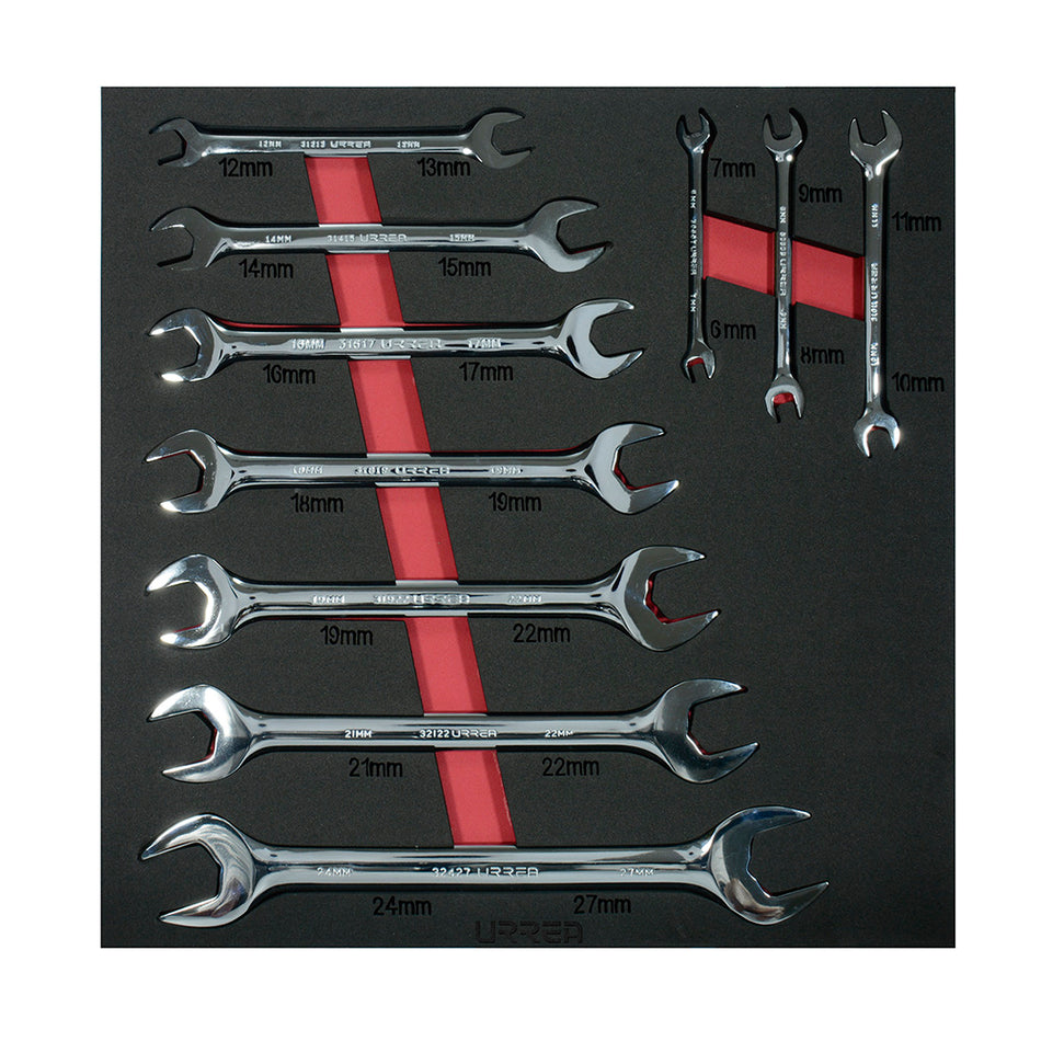 Juego de llaves españolas métricas 10 piezas, CH216-C Urrea CH216