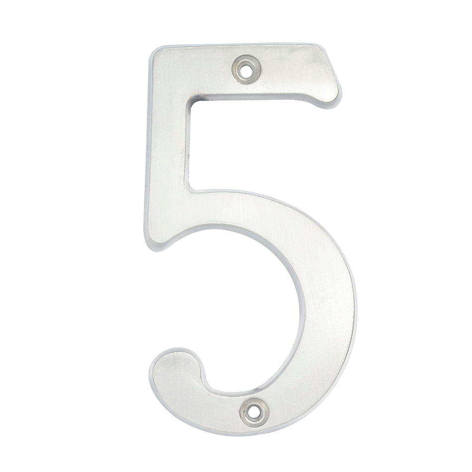 Número 5 slim 4" níquel satinado Lock L6805CS