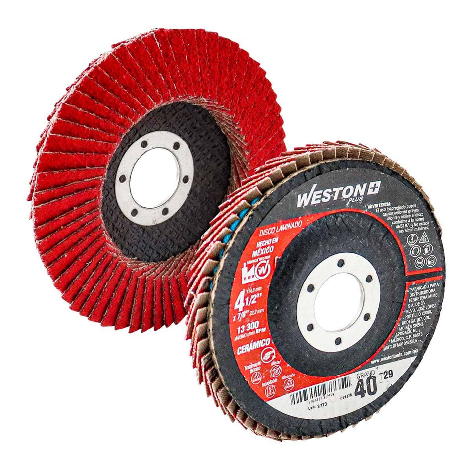 DISCO LAMINADO CERAMICO CON RESPALDO DE