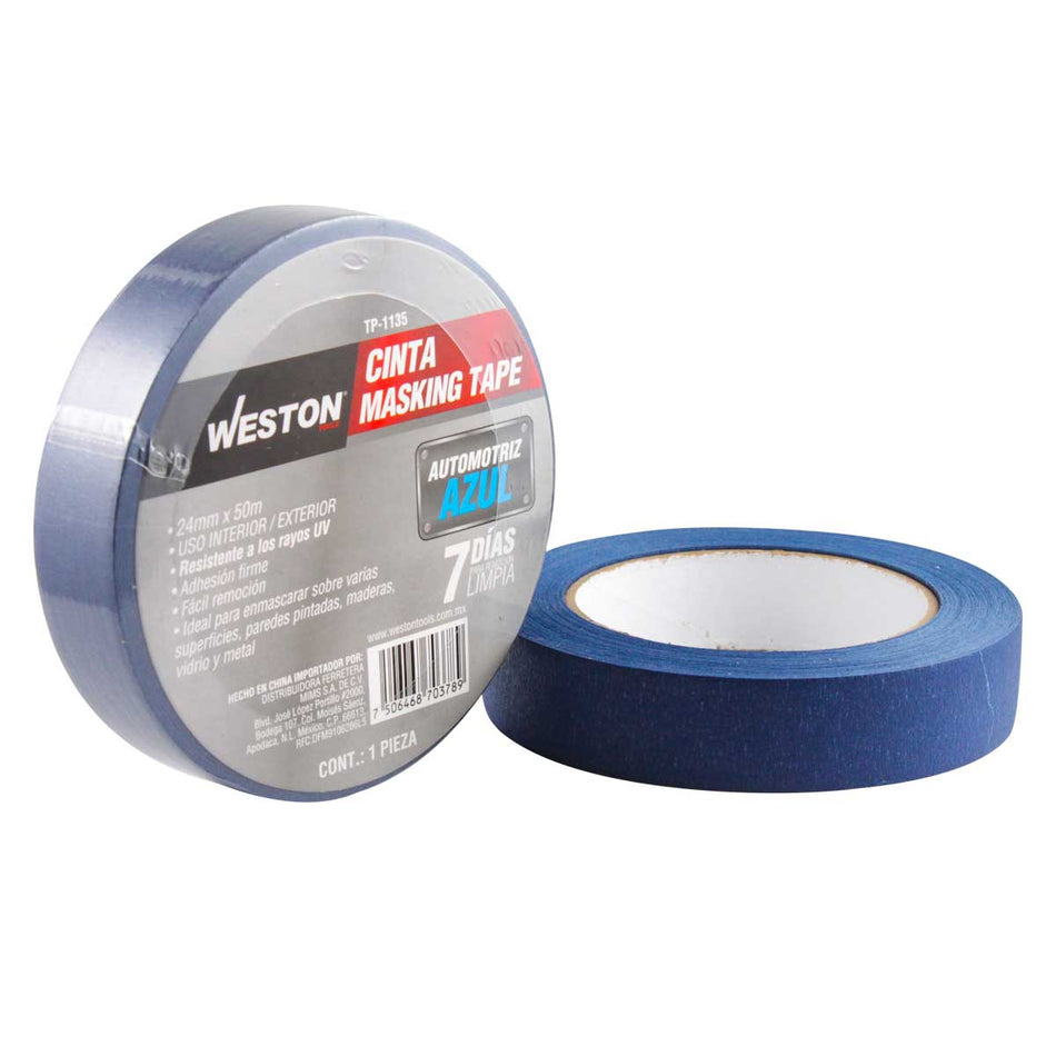 CINTA MASKING TAPE AZUL 7 DÍAS 24MM x 50