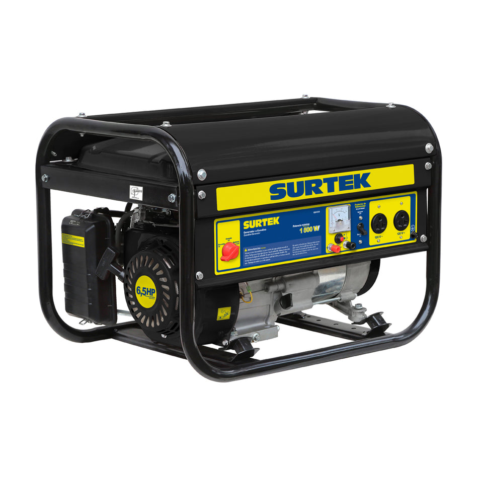 Generador a gasolina 1800 W, 163 cc, voltaje de salida 120 V Surtek GG518