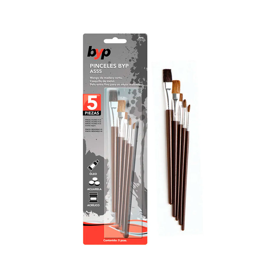 PINCEL 5 PZAS MOD. A555, BYP