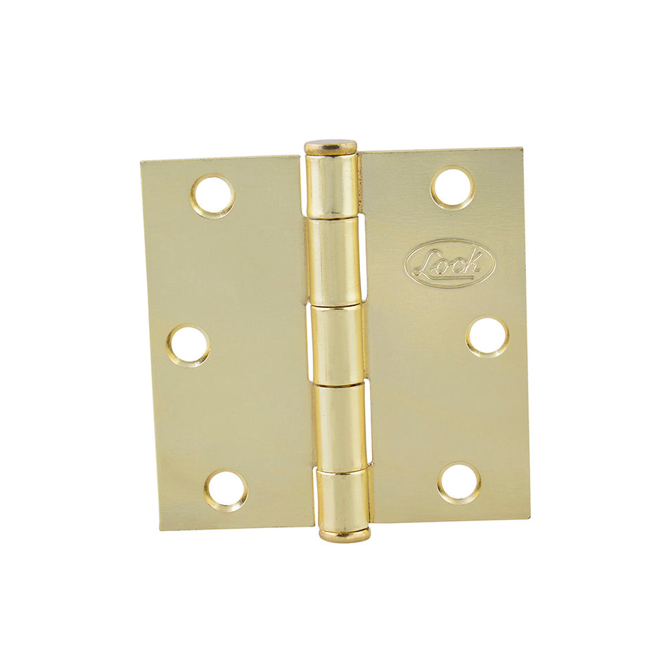 Bisagra cuadrada perno suelto de acero latón brillante 3.5" x 3.5" Lock LBC35LB