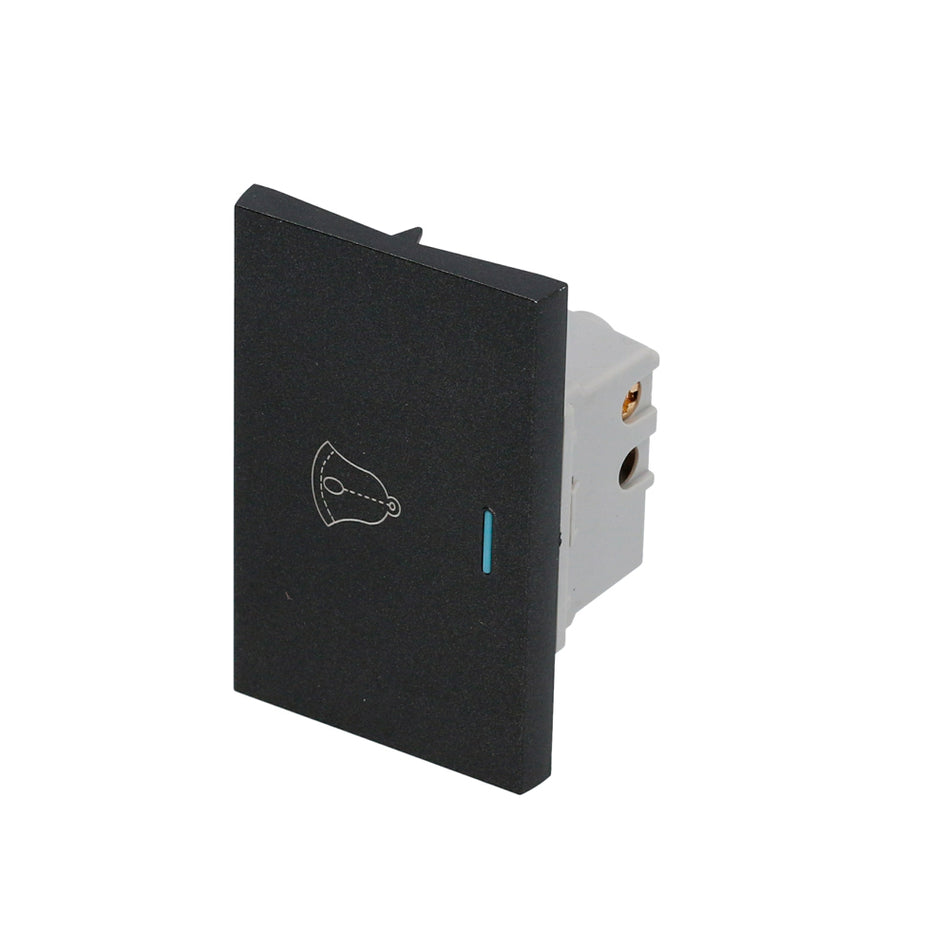 Interruptor para timbre 1/1, línea Premium, color negro Surtek P604N