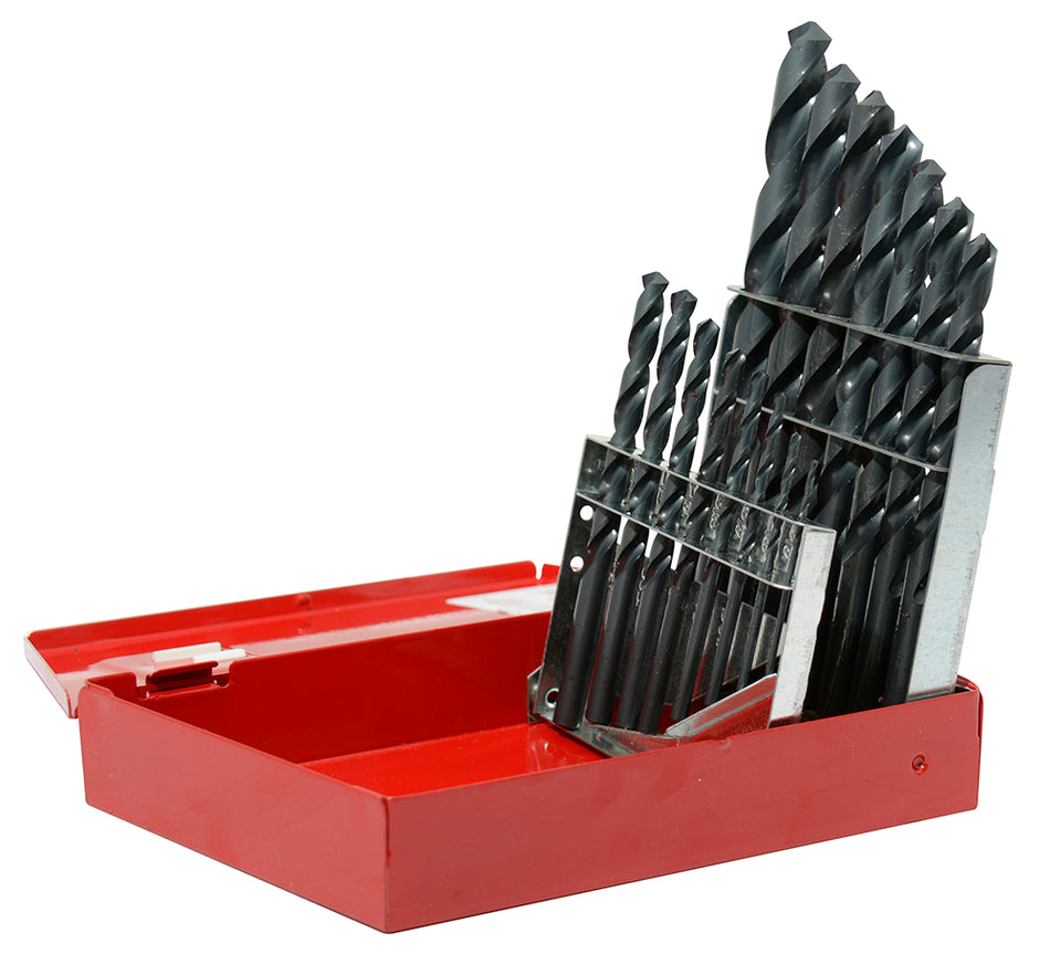 Juego de brocas negras de acero de alta velocidad zanco recto, 15 piezas Urrea 5115