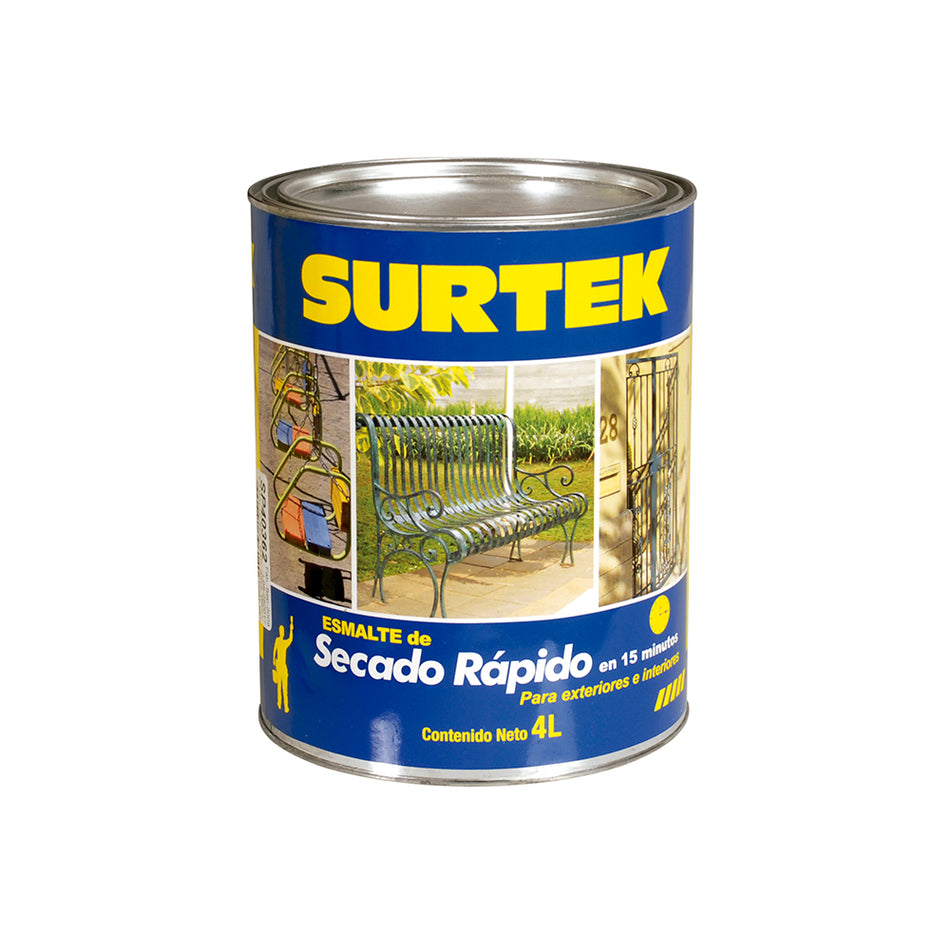 Esmalte de secado rápido 4 Lt color negro Surtek SP40399