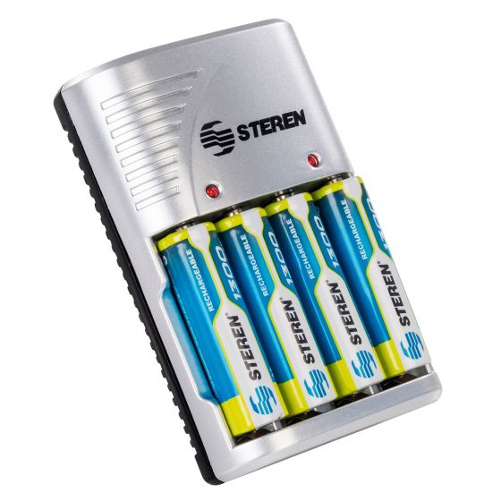 CARGADOR D BATERIAS AA/AAA/9V C/4 PILASA