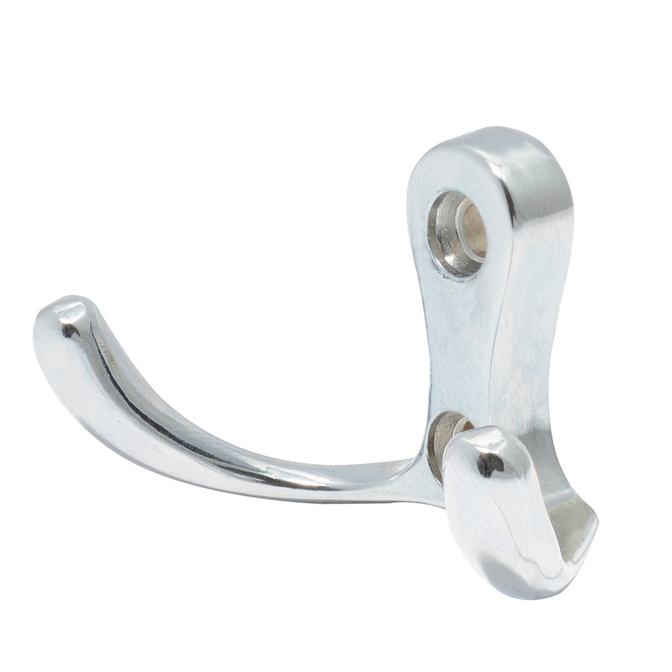 Gancho perchero doble, níquel satinado Lock 13PE