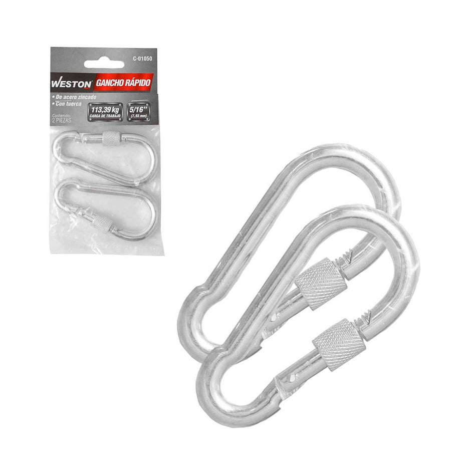 GANCHO RAPIDO C/TUERCA 8MM X 80MM A GRAN