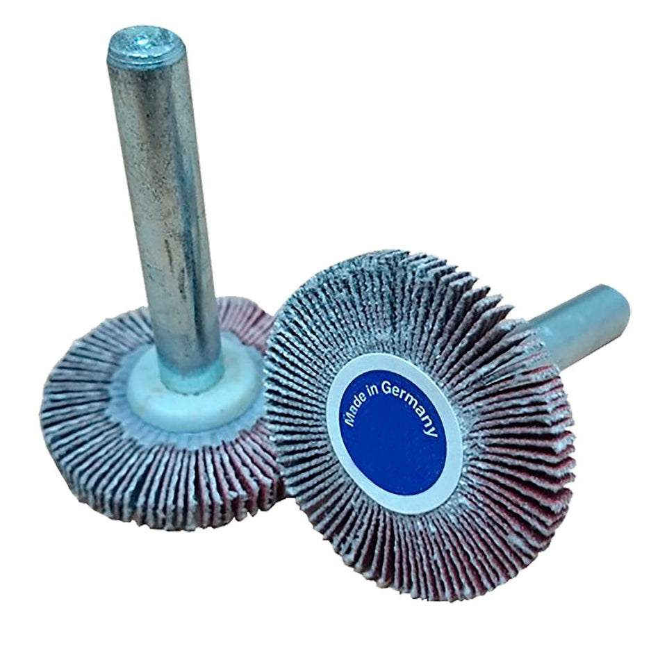 Mini rueda flap con vástago; de óxido de
