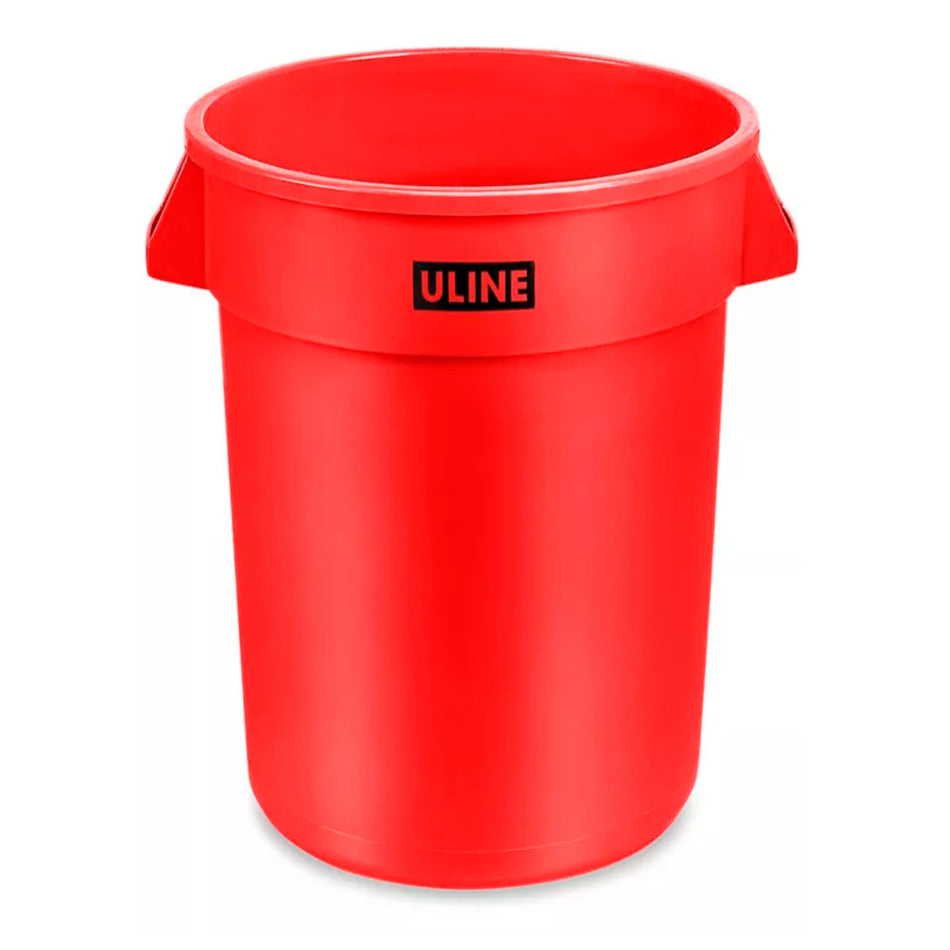 ULINE BOTE DE BASURA - 32 GALONES, ROJO