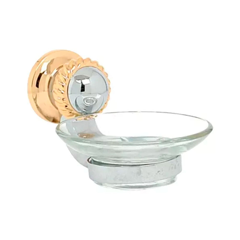 JABONERA LAVABO BLANCO-ORO, RUGO