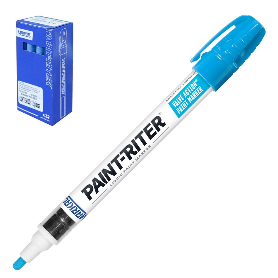 MARCADOR VALVE ACTION AZUL CLARO (CAJA C