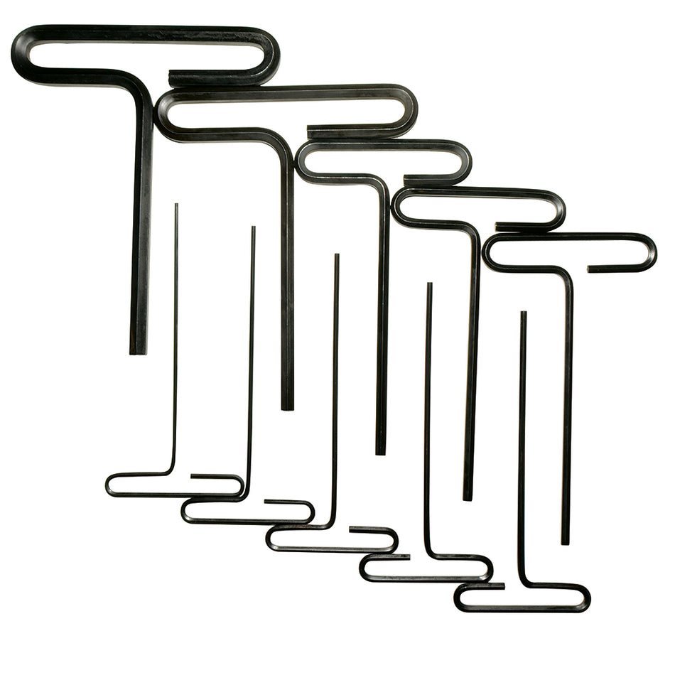 Juego de llaves hexagonales cortas tipo "T", en pulgadas, 10 piezas en blíster Urrea 4965