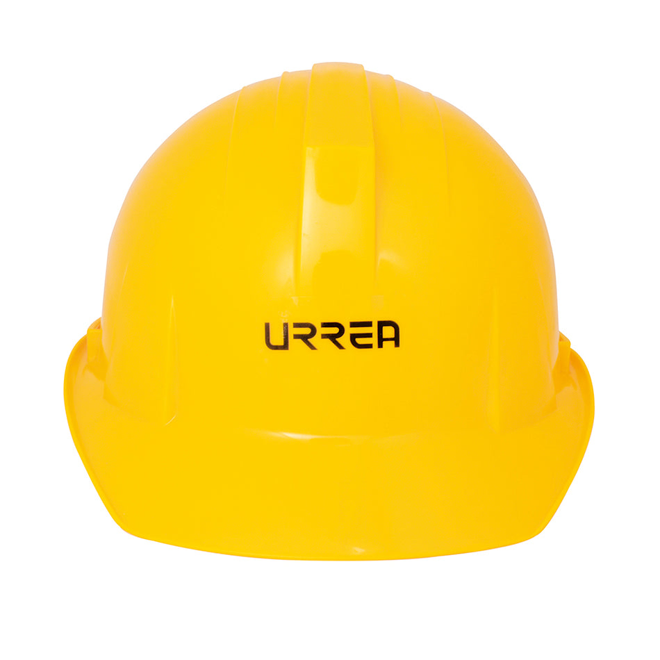 Casco de seguridad con ajuste de 4 puntos, color amarillo Urrea USH01Y