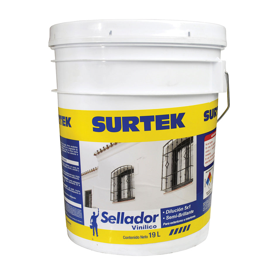 Sellador vinílico 19 Lt color blanco Surtek SV200