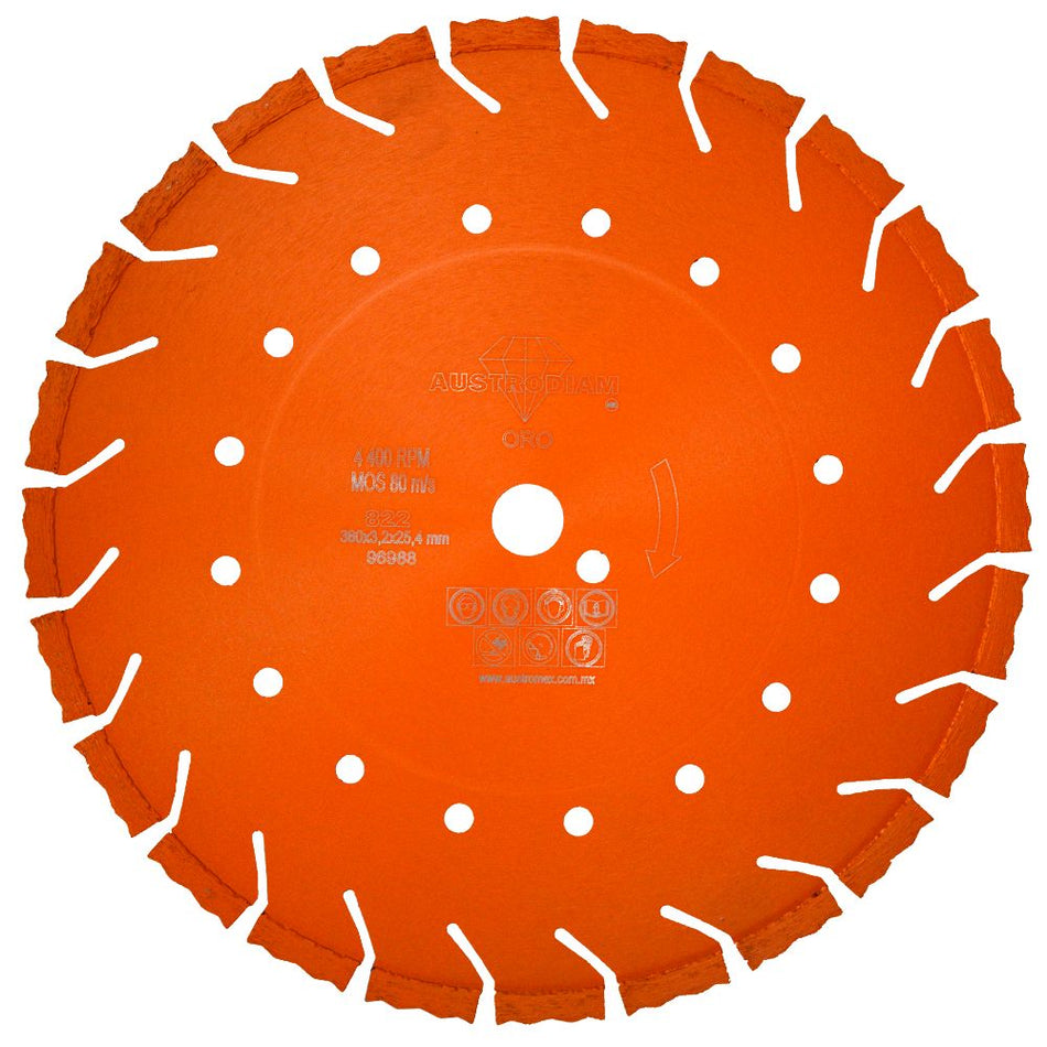 Disco de diamante de 350 x 3.2 x 25.4 mm