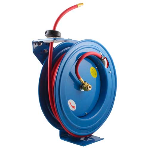 CARRETE RETRACTIL DE ACERO CON MANGUERA