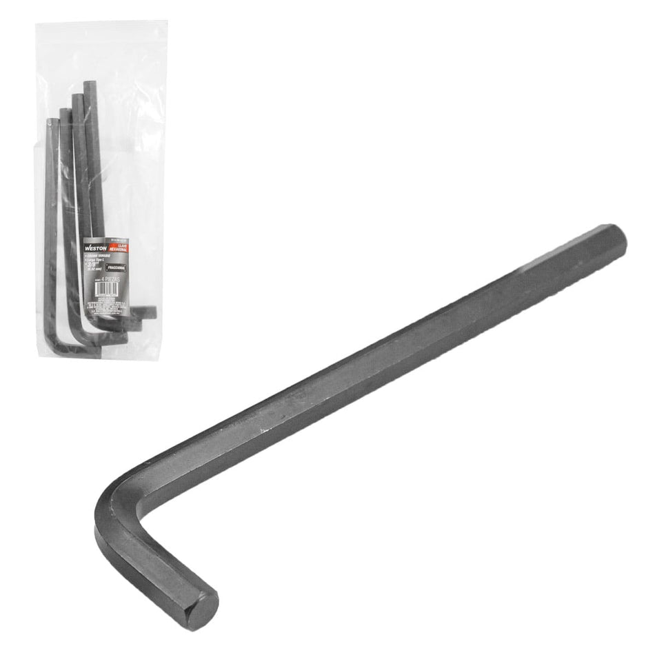 LLAVE HEX; L LARGA 3/8 (PRECIO X PZA - E