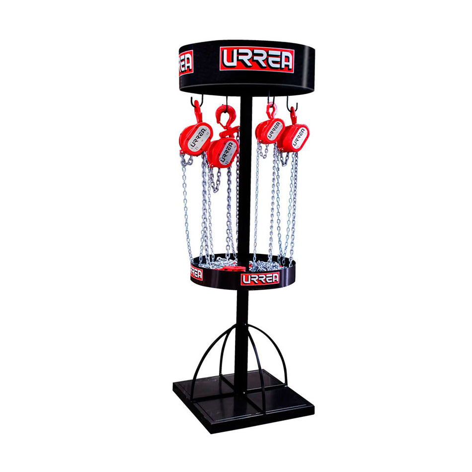 Rack con polipastos manuales, 4 piezas Urrea RPOLC