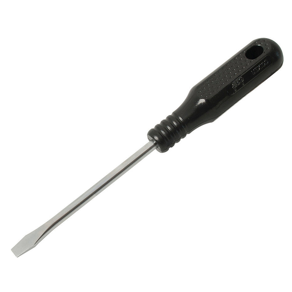 Destornillador con mango negro, punta plana barra redonda 1/4" x 6" Foy DER16